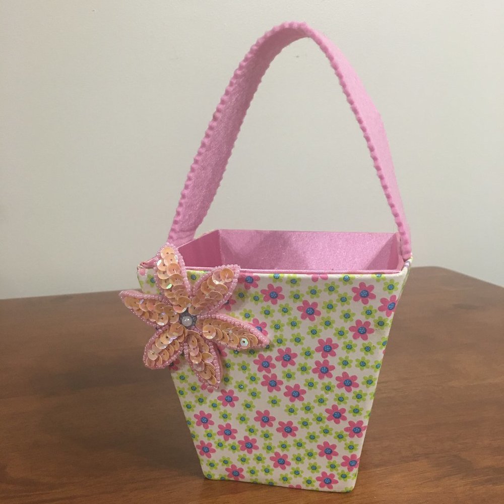 Floral Print Basket